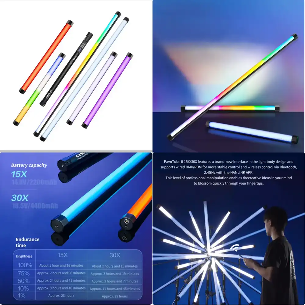 Photography Lighting Led - Nanguang Pavotube II 30X RGB Photography
