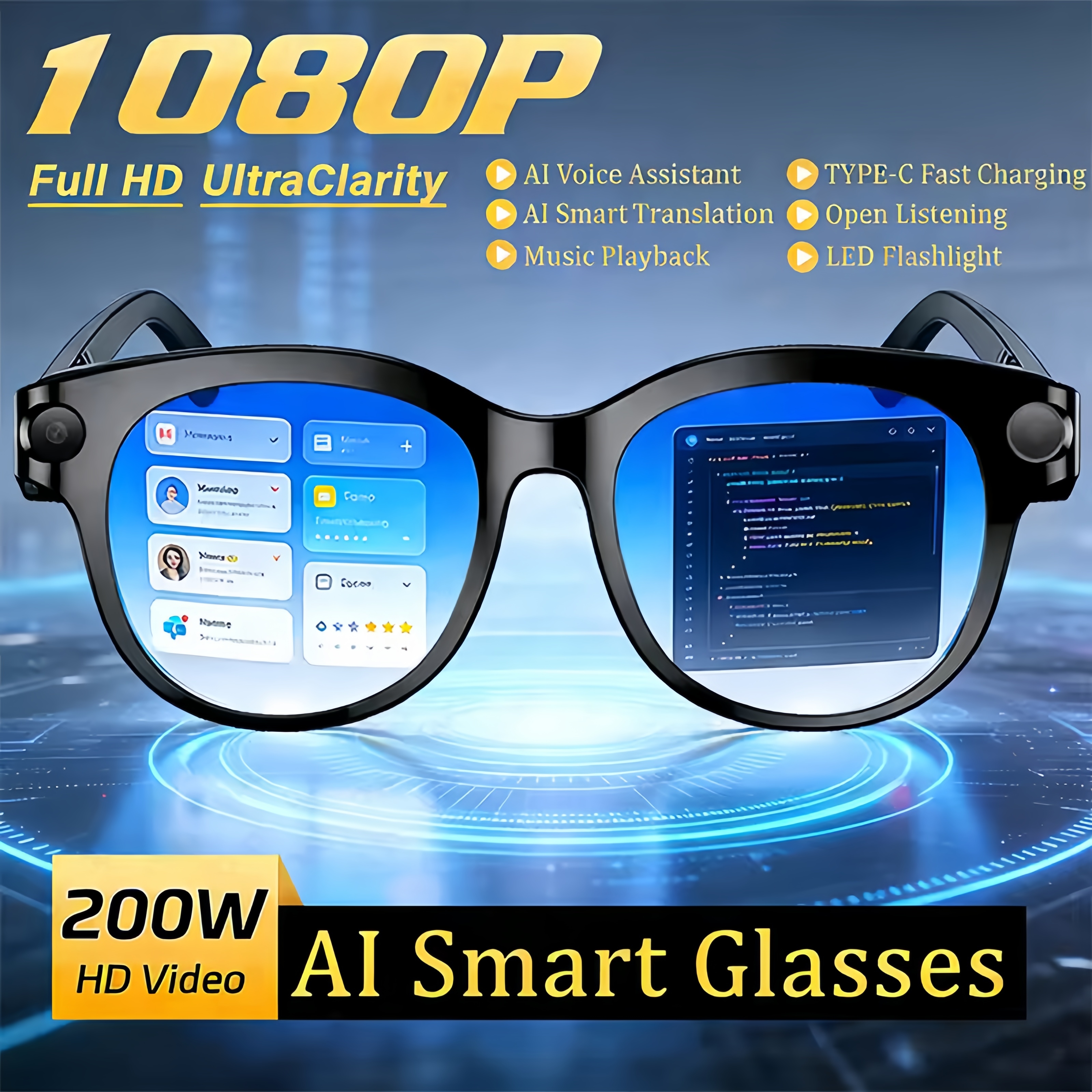 Photography Lighting Products - M89-S AI smart glasses equipped with