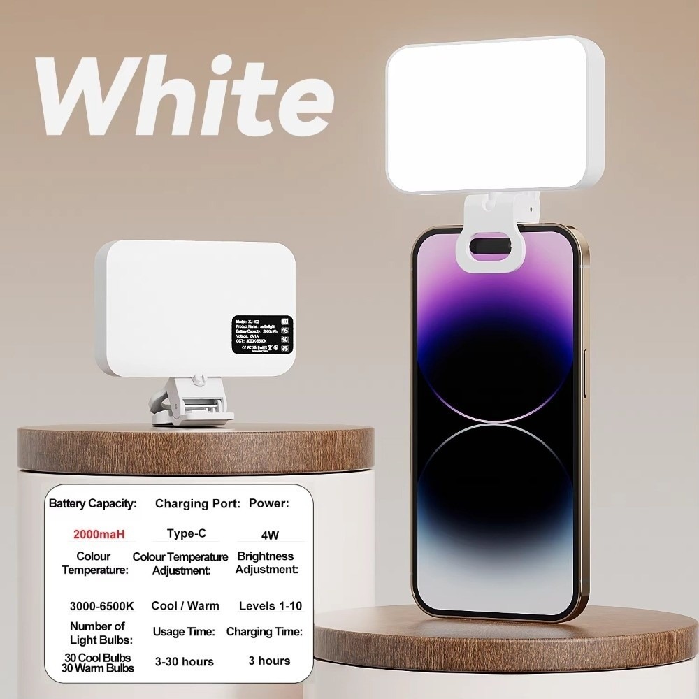 Photography Lighting Tent - 800/1000mAh LED Selfie Light USB Rechargeable