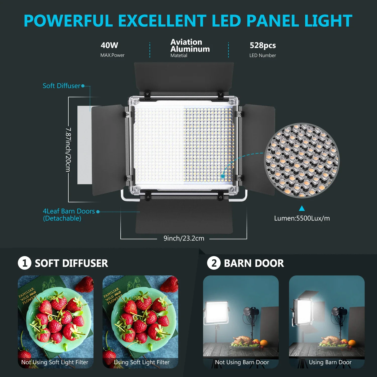 Neewer 528 LED Video Light, Di – обзор и цена Photography Lighting Kit Neewer