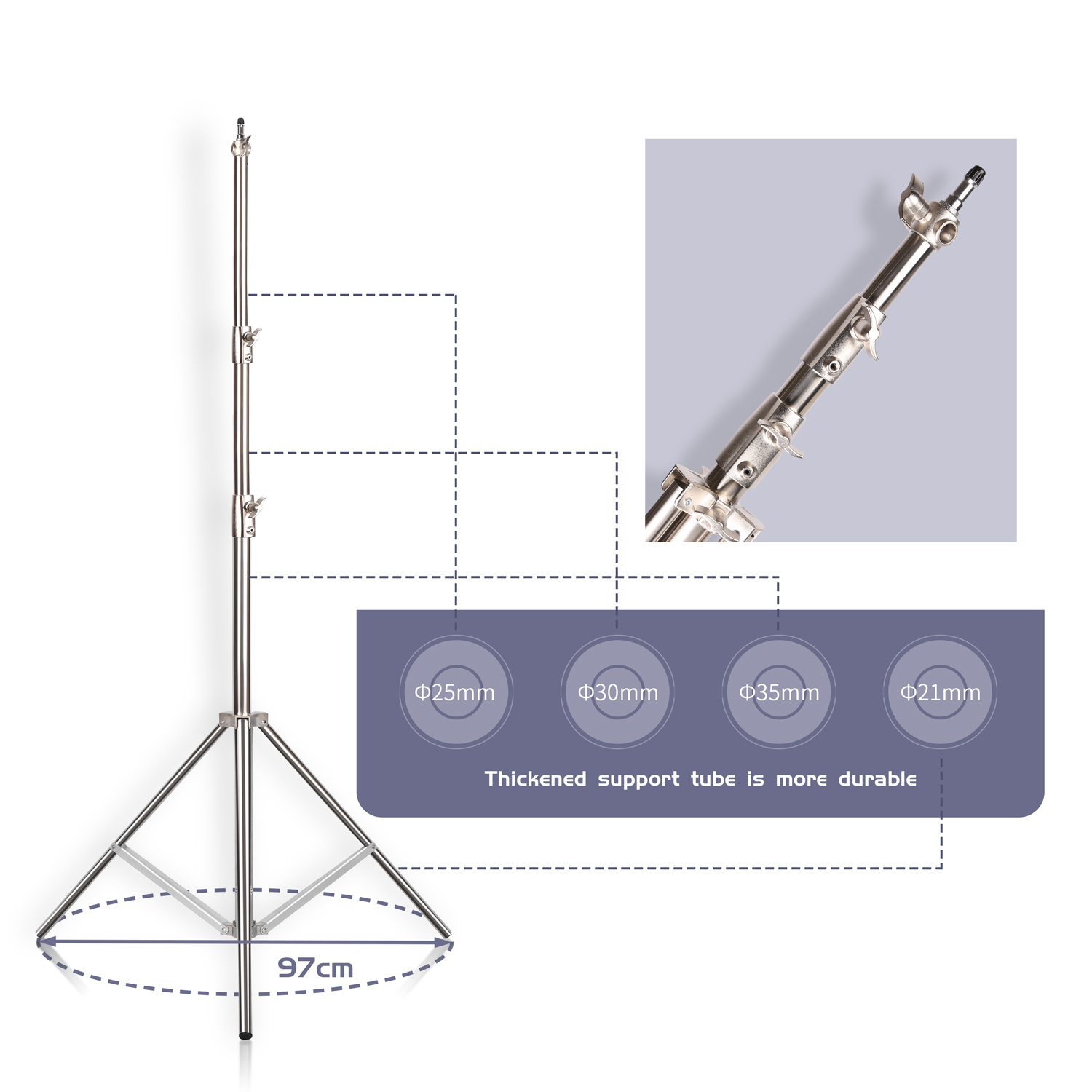 SH 2.8M Stainless Steel Light  – обзор и цена Photography Lighting System