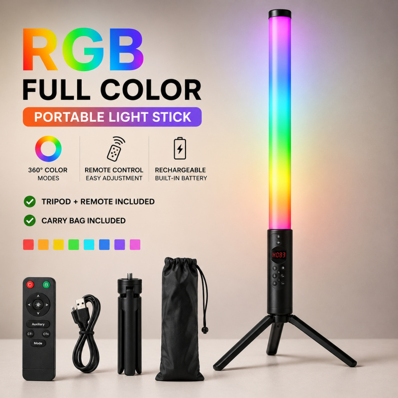 RGB Handheld Video Light Wand, – обзор и цена Torjim Rgb Photography Video Lighting