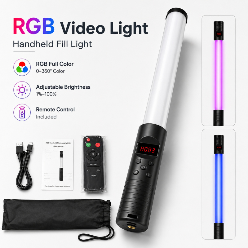 RGB Handheld Video Light Wand, – обзор и цена Torjim Rgb Photography Video Lighting