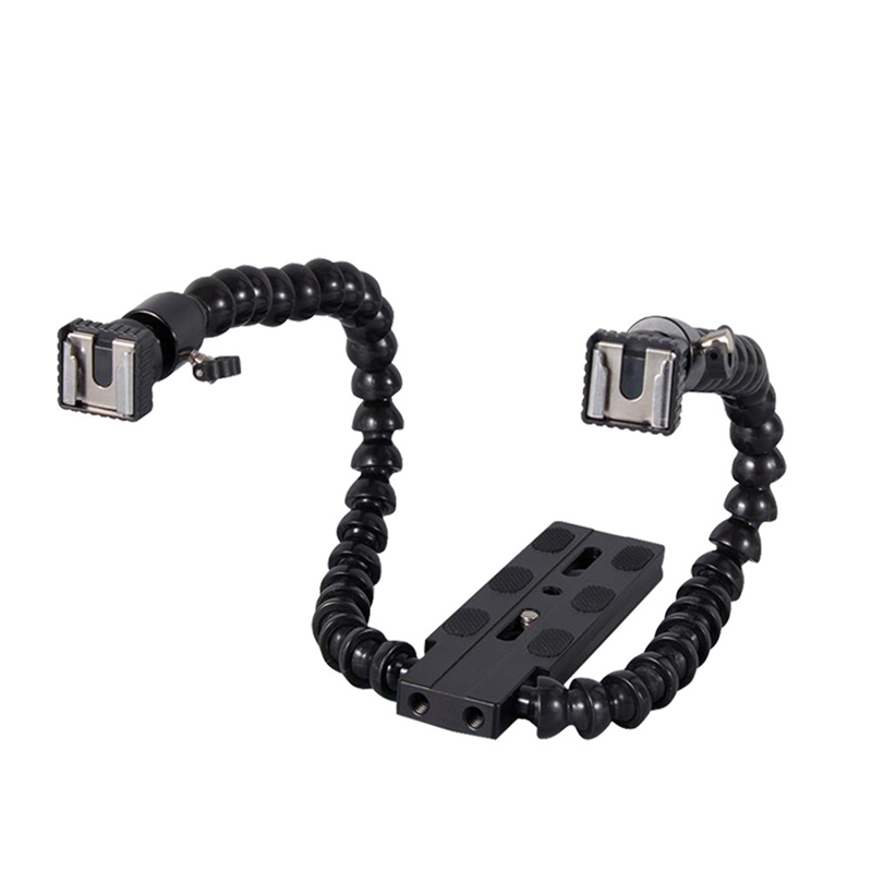 Flexible Dual Arm Hot Shoe Fla – обзор и цена Macro Photography Lighting Kit