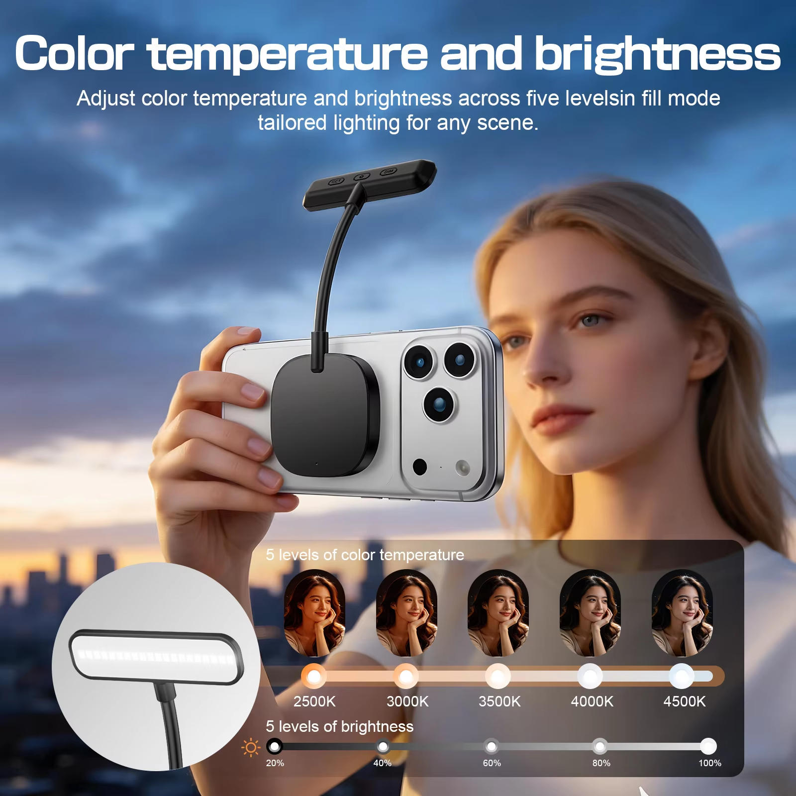 Magnetic Mobile Phone Fill Lig – обзор и цена Photography Mobile Lighting