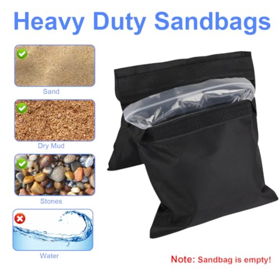 Rindion 2 Pack Sand Bags, Blac – обзор и цена Photography Lighting Weight Bags
