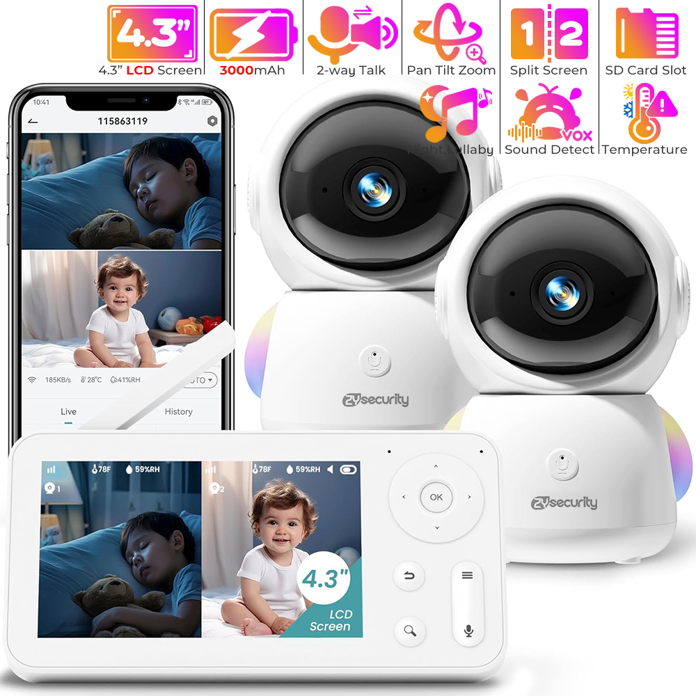 2K Baby Monitor with 2 Cameras – обзор и цена Torjim Rgb Photography Video Lighting